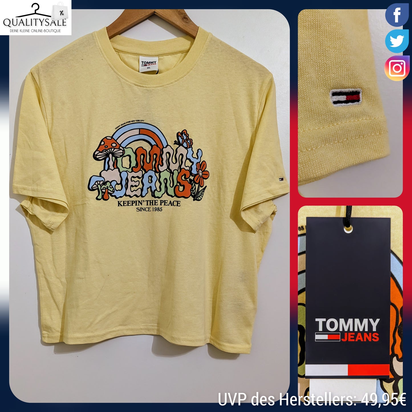 TOMMY JEANS Damen T-Shirt Gr. XL