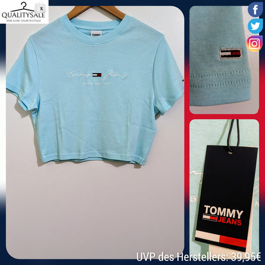 TOMMY JEANS Cropped Damen T-Shirt Gr. L