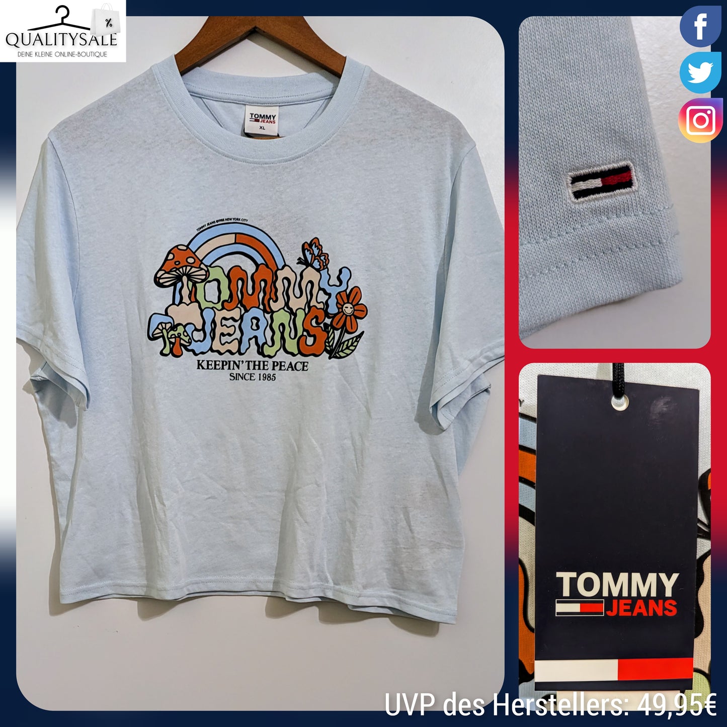 TOMMY JEANS Damen T-Shirt Gr. XL
