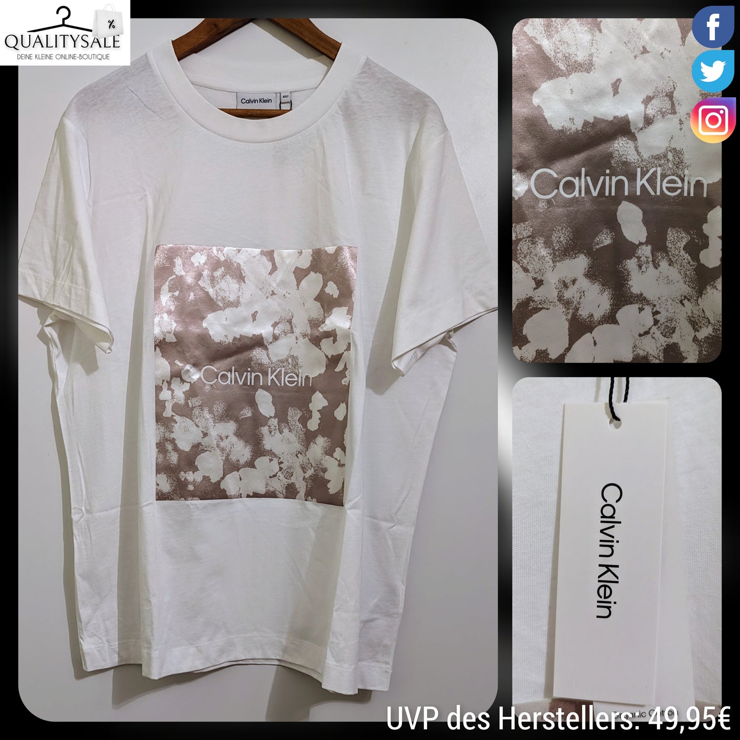 CALVIN KLEIN Damen T-Shirt Gr. 46