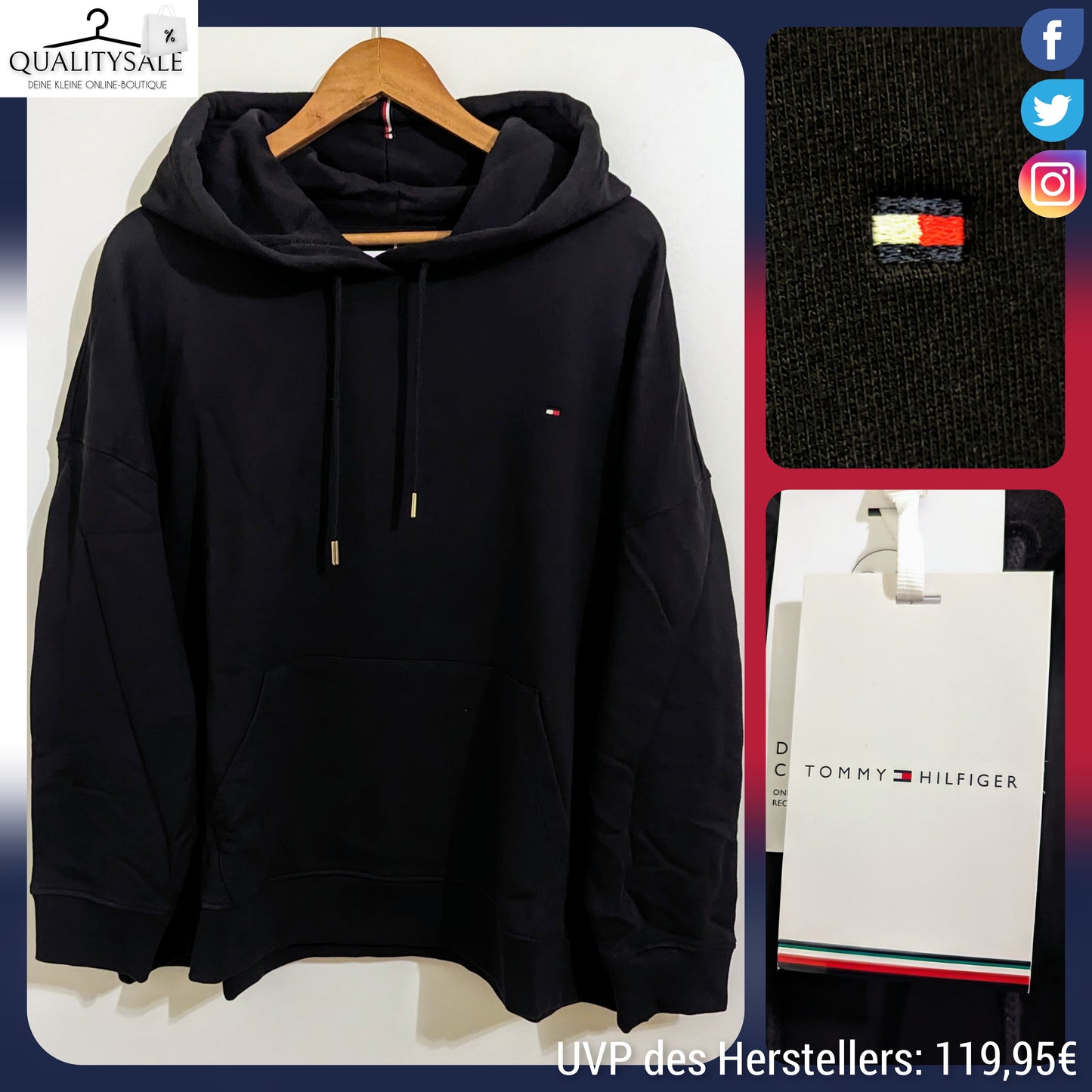 TOMMY HILFIGER Damen Hoodie Gr. 52