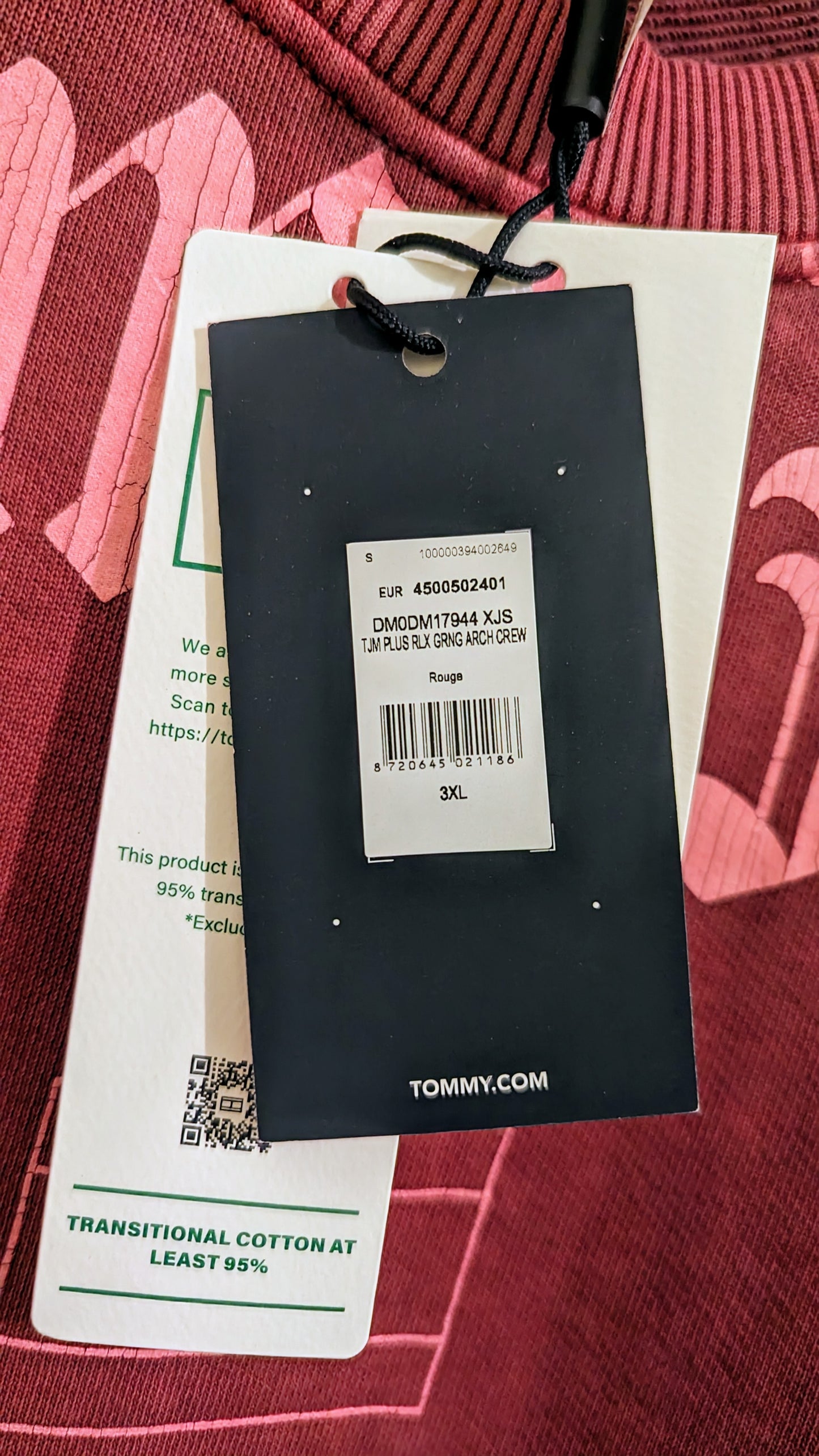 TOMMY JEANS Herren Sweatshirt Gr. 3XL Plus Size