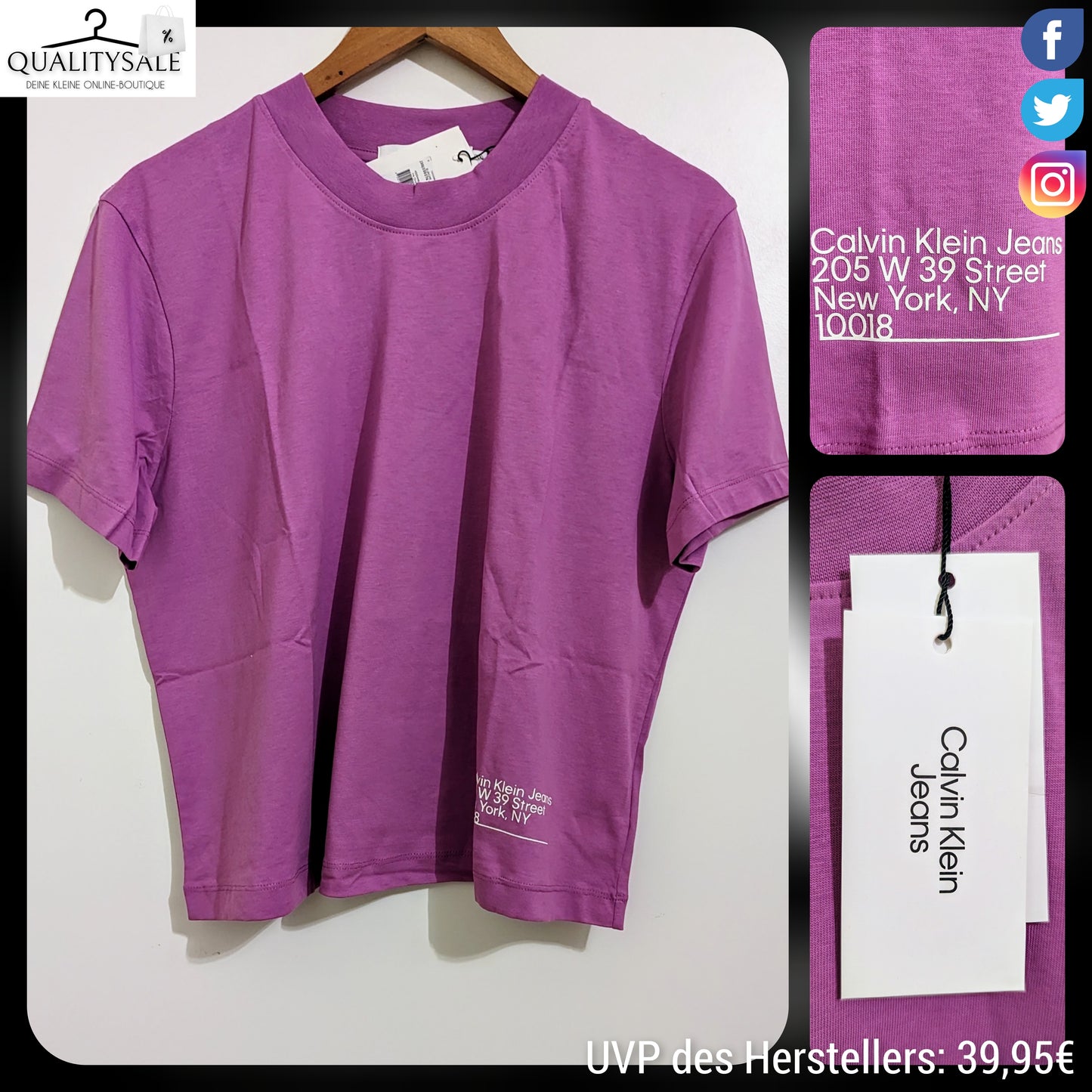 CALVIN KLEIN JEANS Damen T-Shirt Gr. XL