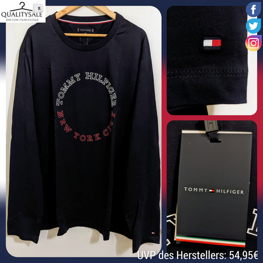 TOMMY HILFIGER Herren Langarmshirt Gr. 5XL Plus Size