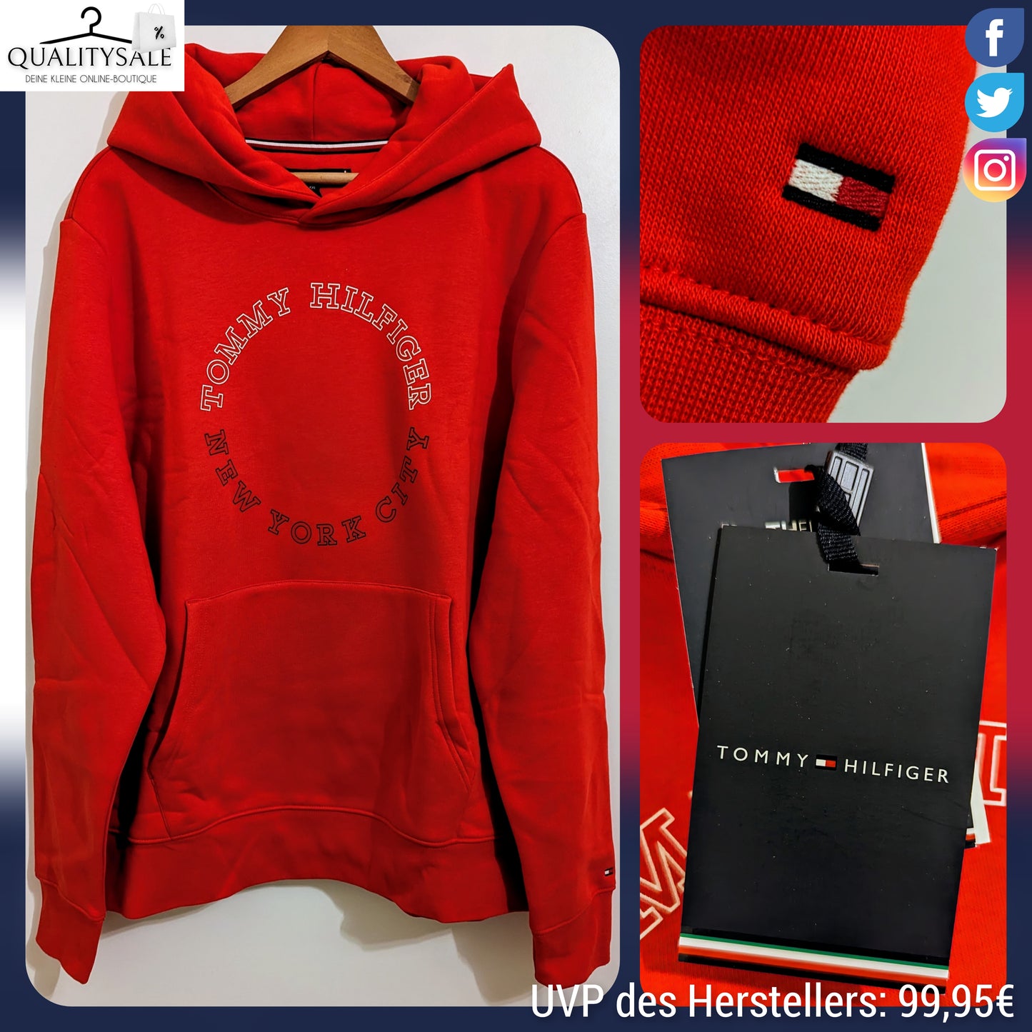 TOMMY HILFIGER Herren Hoodie Gr. XXL