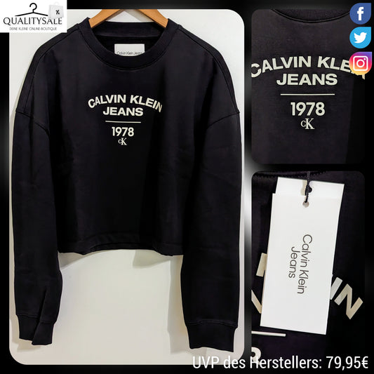 CALVIN KLEIN JEANS Cropped Damen Sweatshirt Gr. 46