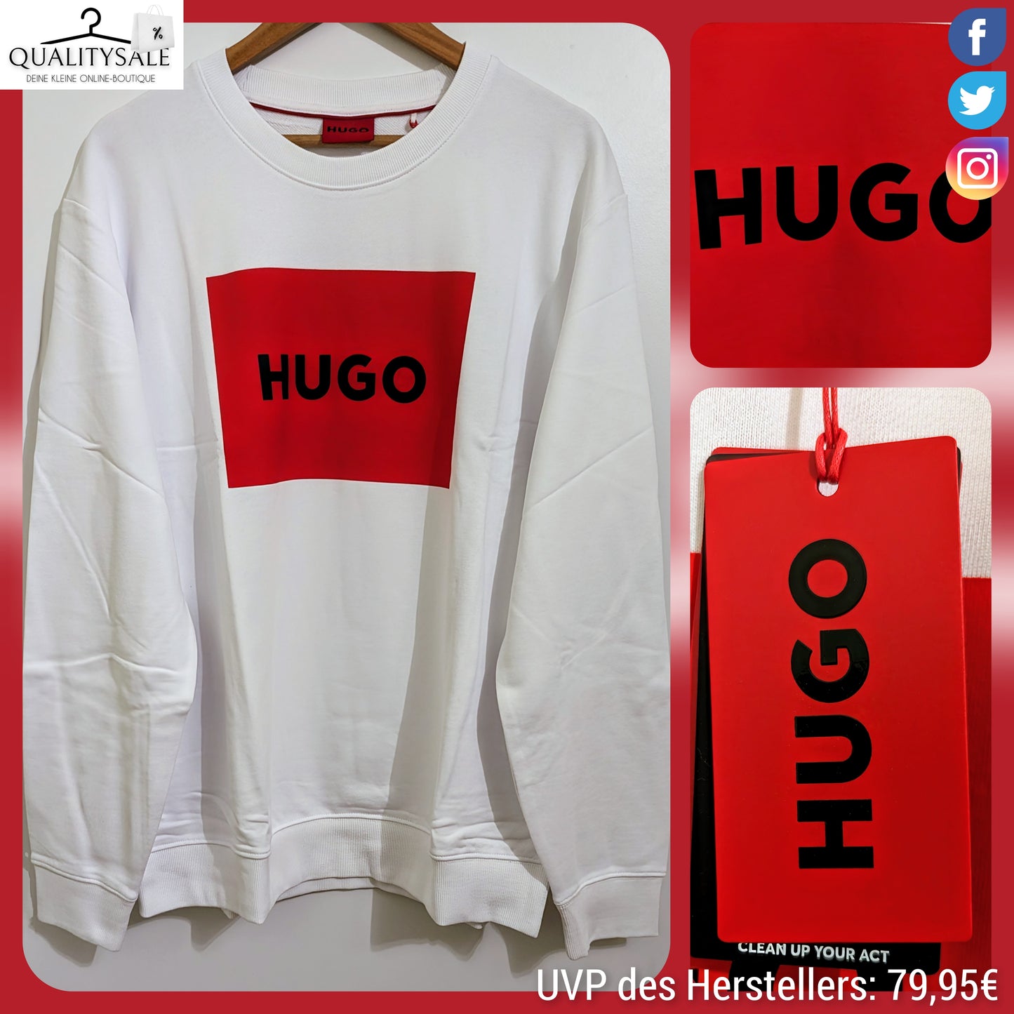 HUGO Herren Sweatshirt Gr. XXL