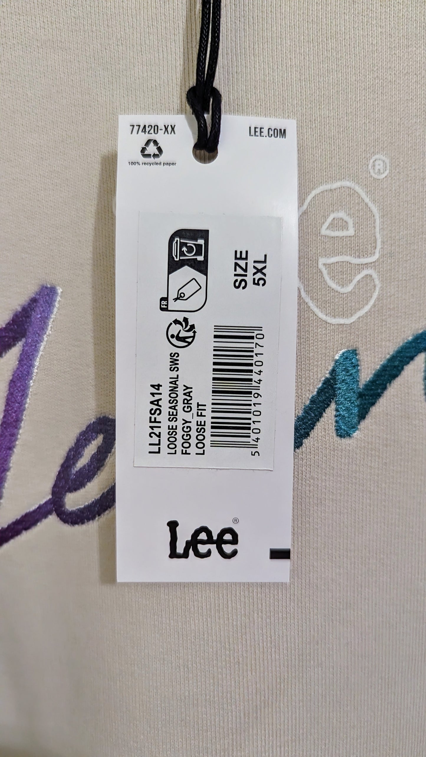 LEE Herren Sweatshirt Gr. 7XL Plus Size