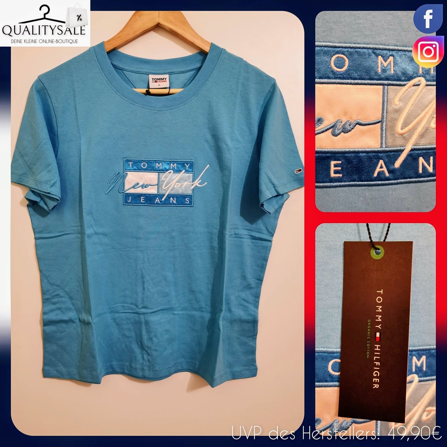 TOMMY JEANS Damen T-Shirt Gr. XL