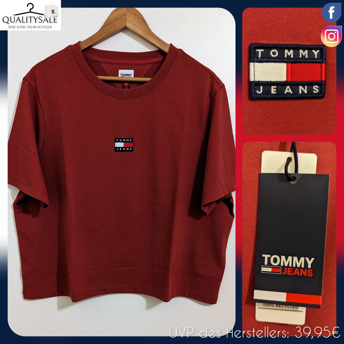 TOMMY JEANS Damen T-Shirt Gr. 46, 48 oder 50