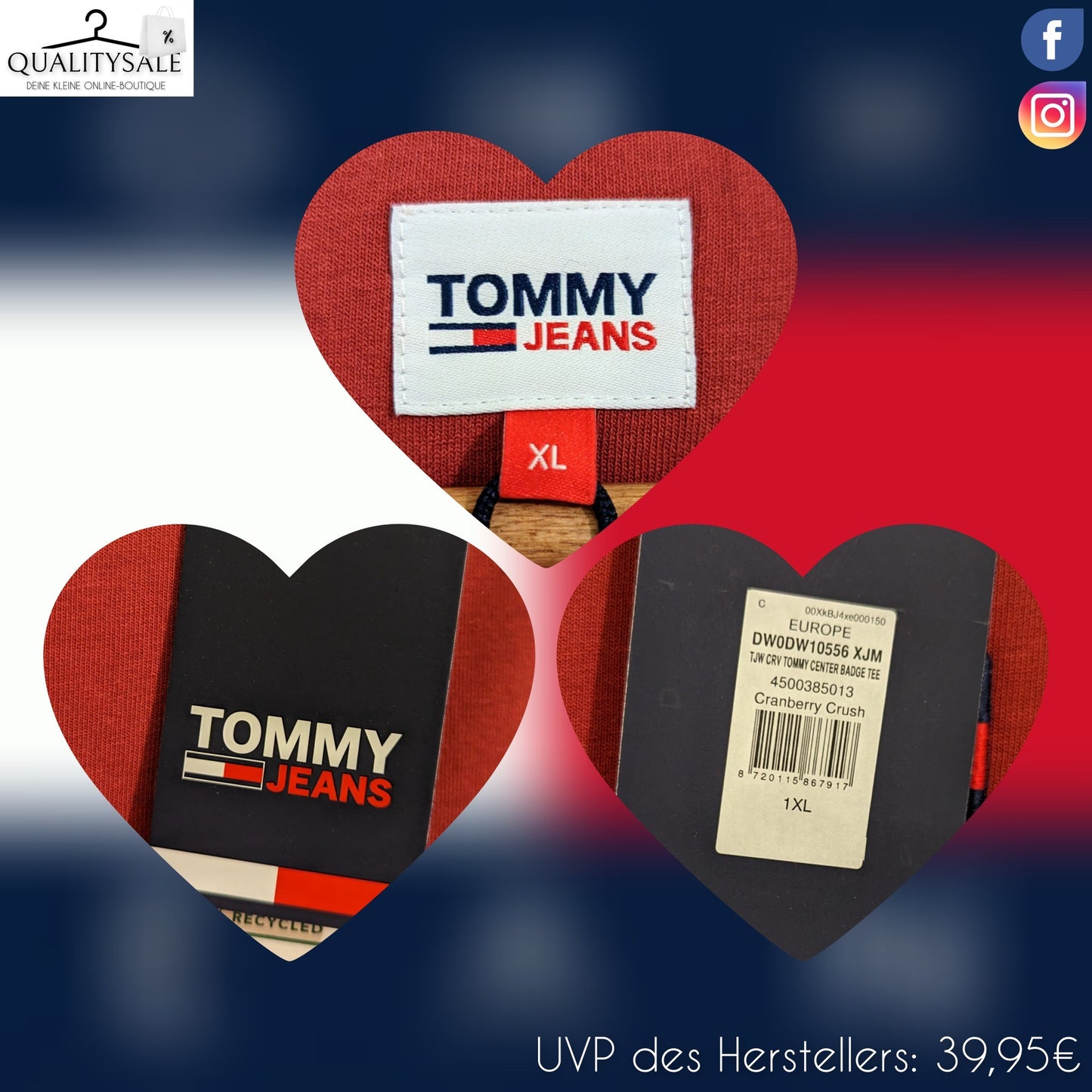 TOMMY JEANS Damen T-Shirt Gr. 46, 48 oder 50