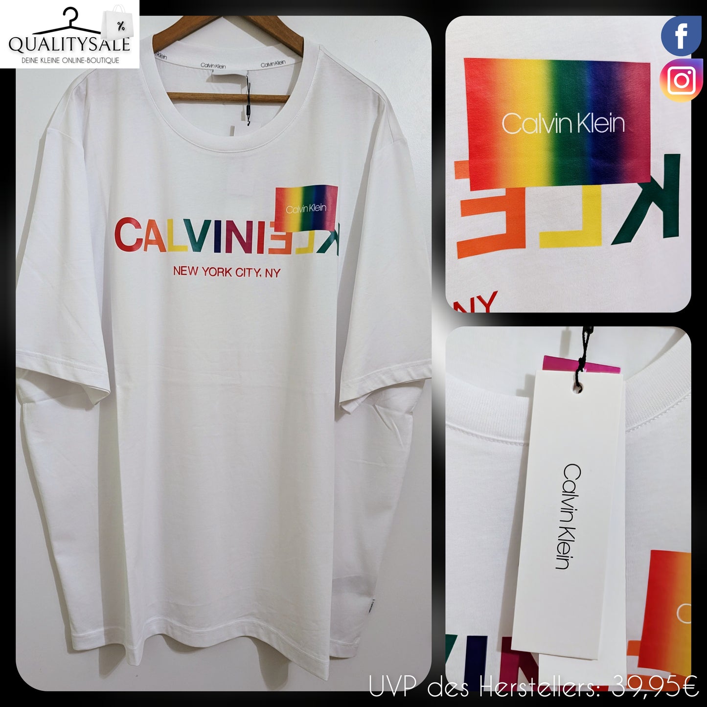 CALVIN KLEIN JEANS Herren T-Shirt Gr. 4XL oder 5XL Plus Size