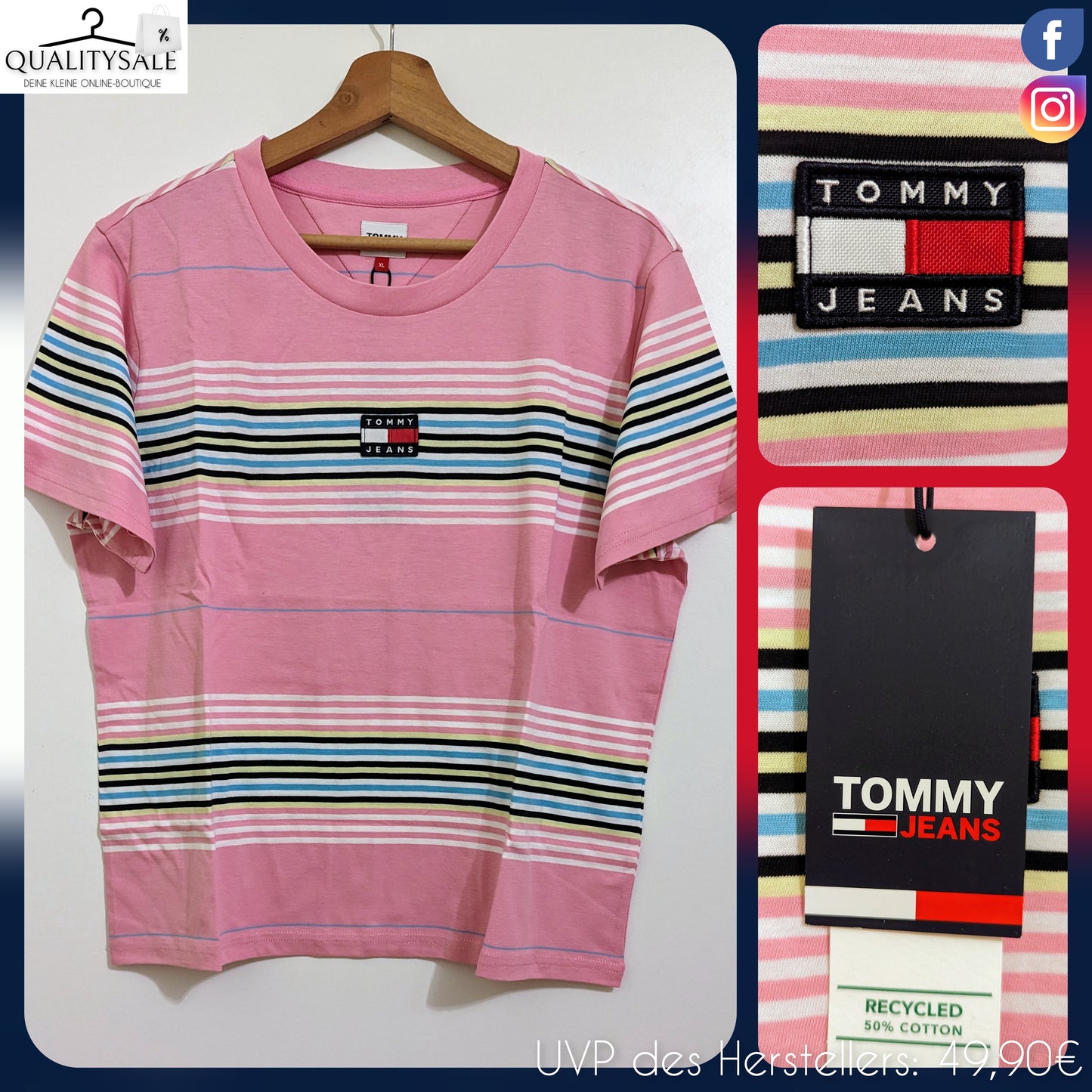 TOMMY JEANS Damen T-Shirt Gr. XL