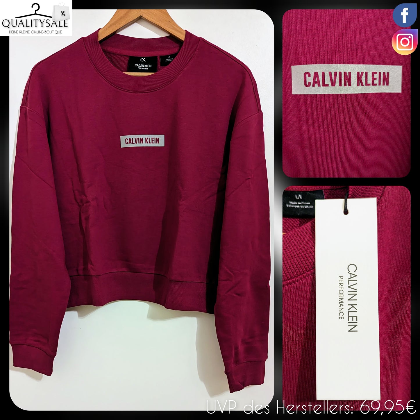 CALVIN KLEIN PERFORMANCE Damen Sweatshirt Gr. XL