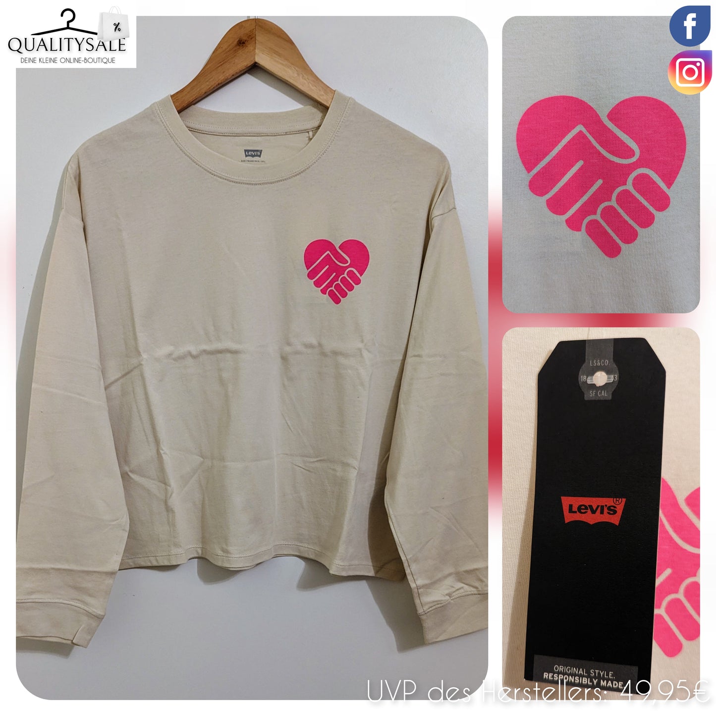 LEVI'S Damen Langarmshirt Gr. L/XL