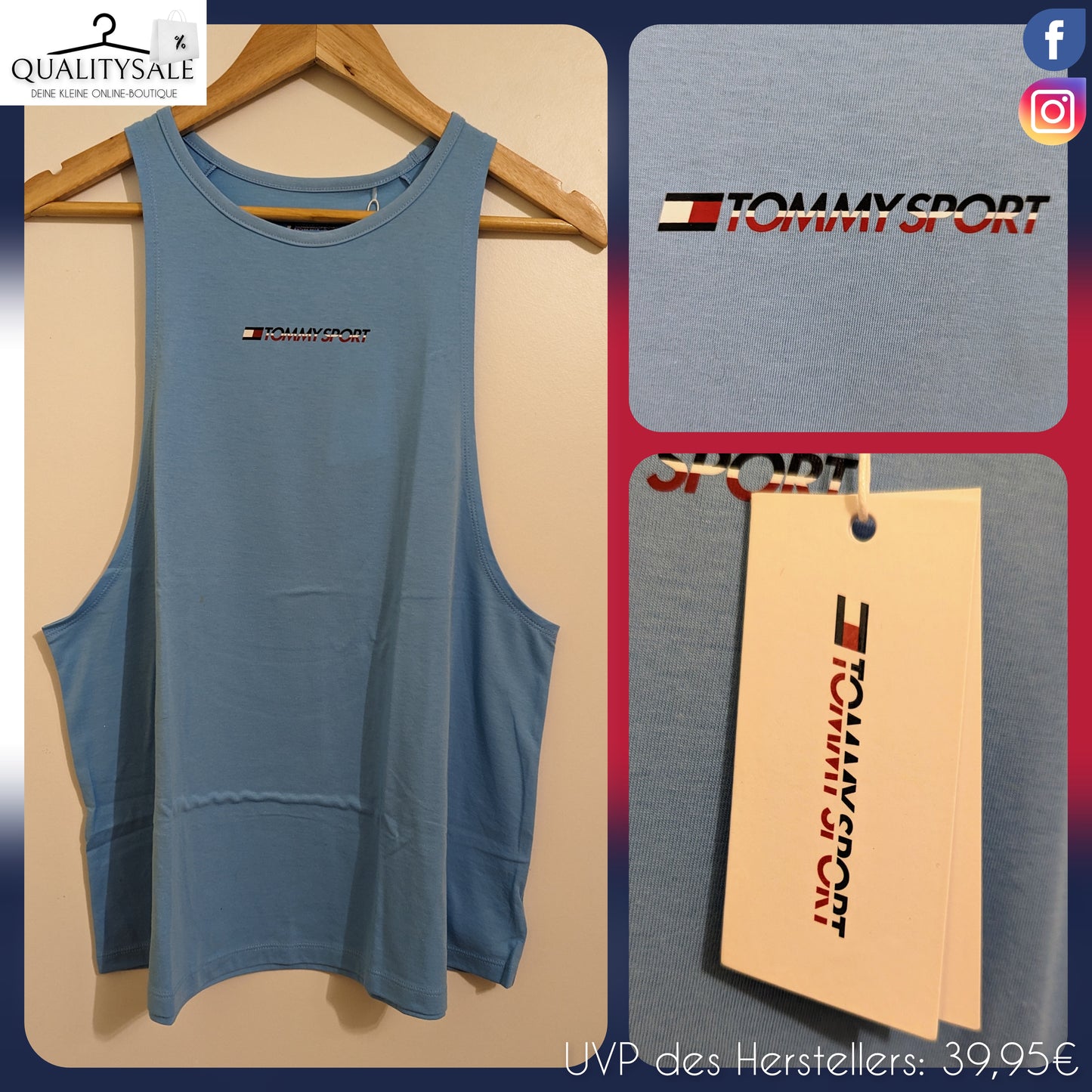 TOMMY SPORT Damen Tanktop Gr. M-L