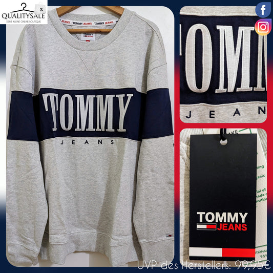 TOMMY JEANS Herren Sweatshirt Gr. 4XL oder 5XL Plus Size