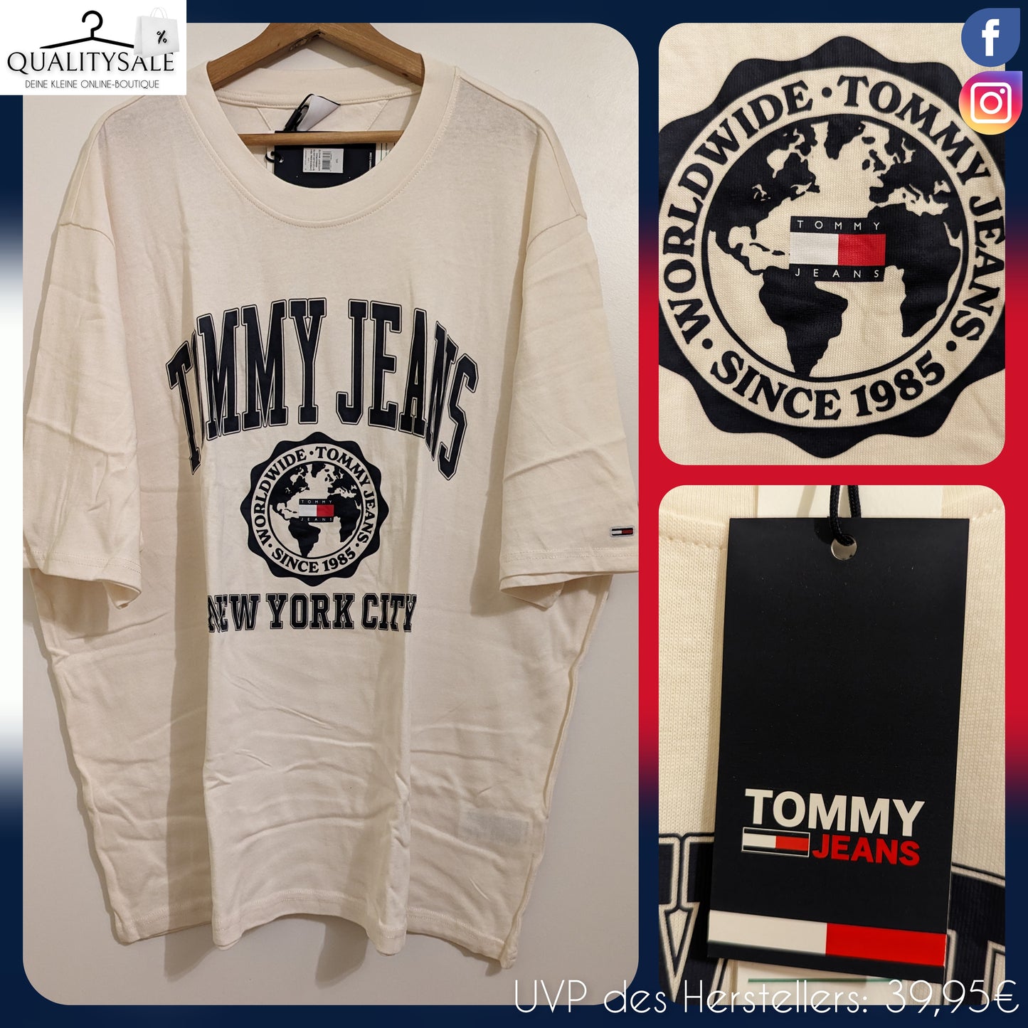 TOMMY JEANS Herren T-Shirt Gr. 4XL oder 5XL Plus Size