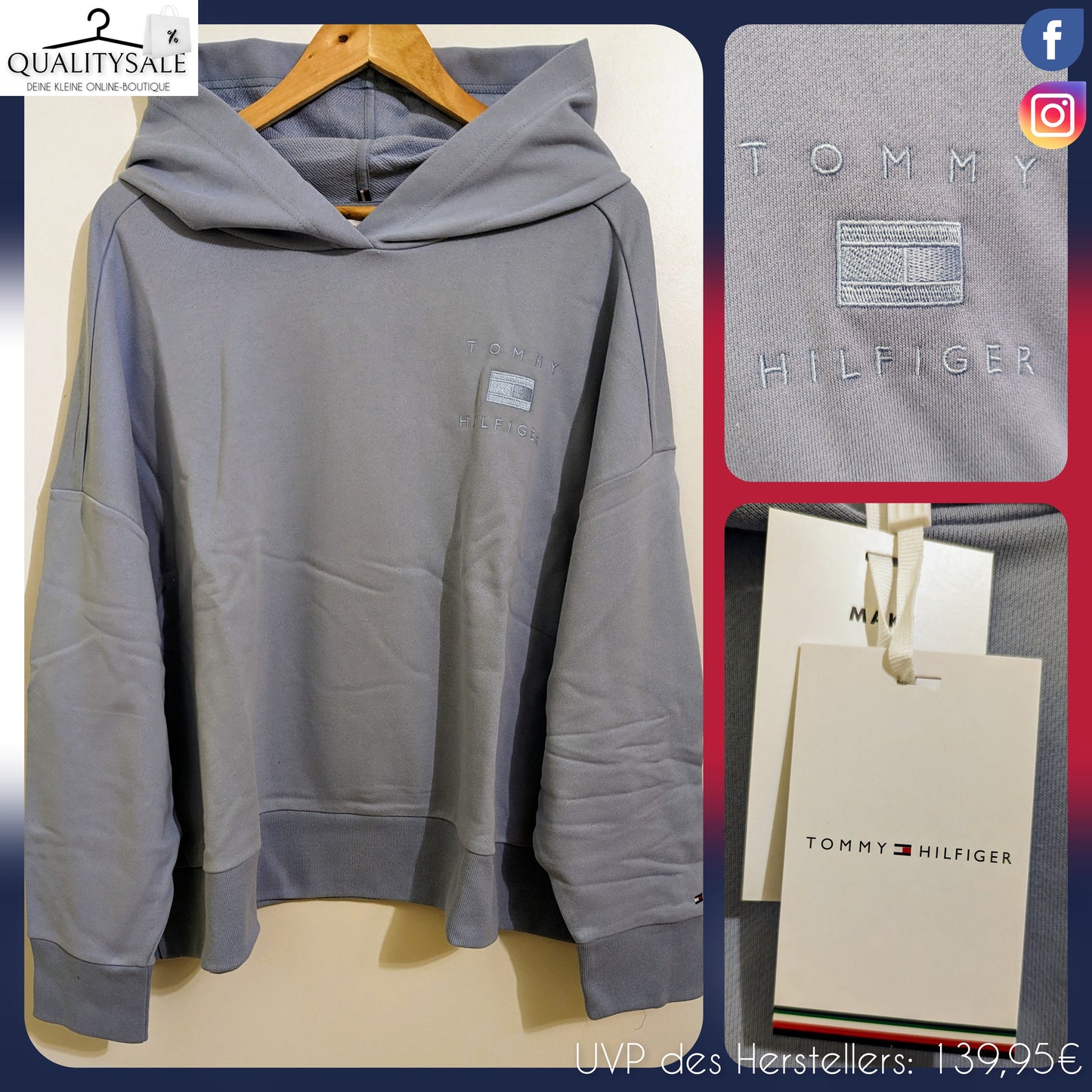 TOMMY HILFIGER Damen Hoodie Gr. 54 oder 56
