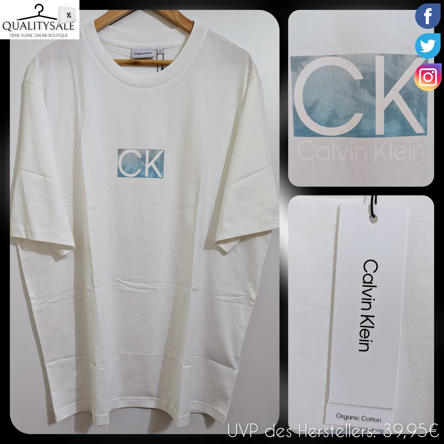 CALVIN KLEIN Herren T-Shirt Gr. 3XL oder 4XL Plus Size