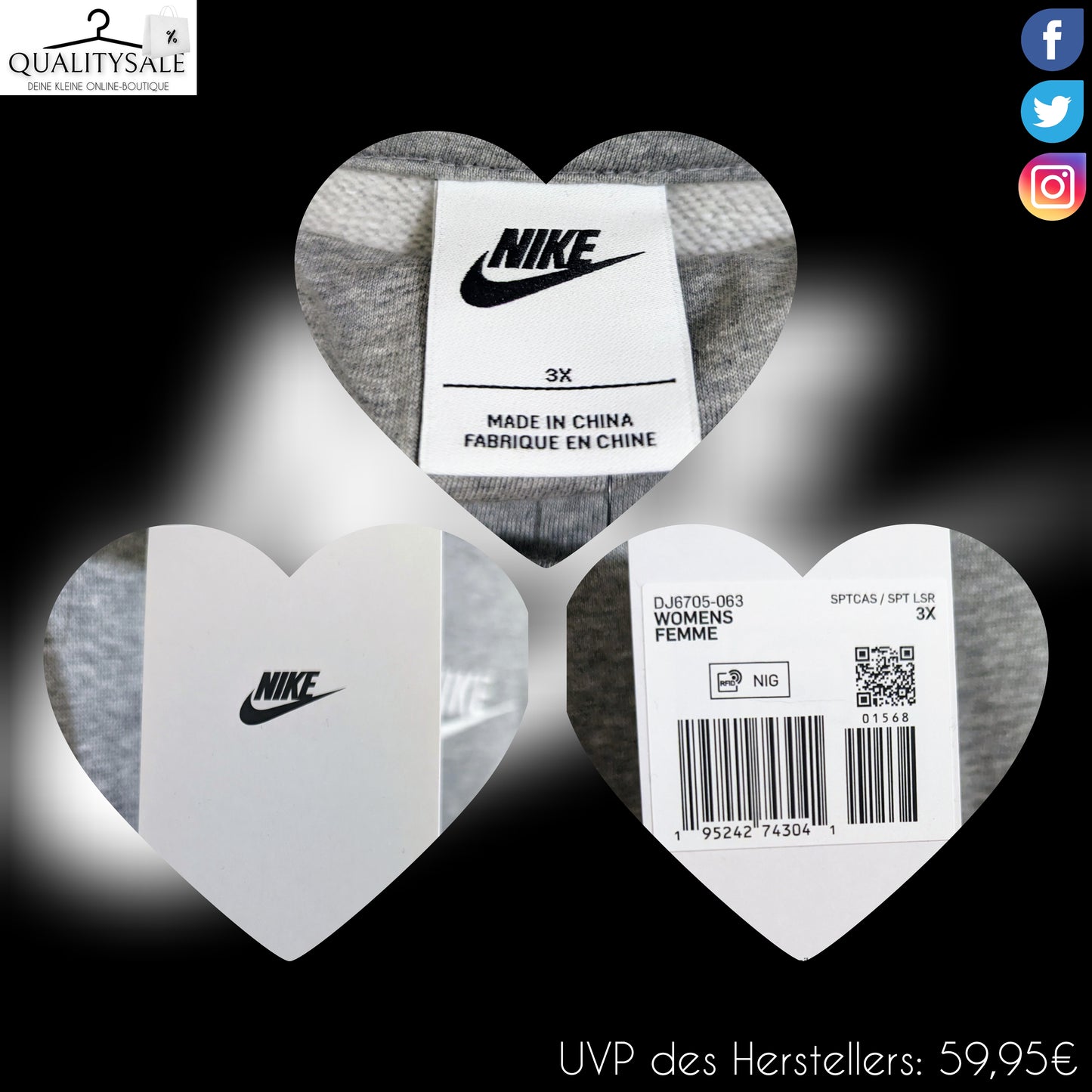 NIKE Damen Hoodie Gr. 52