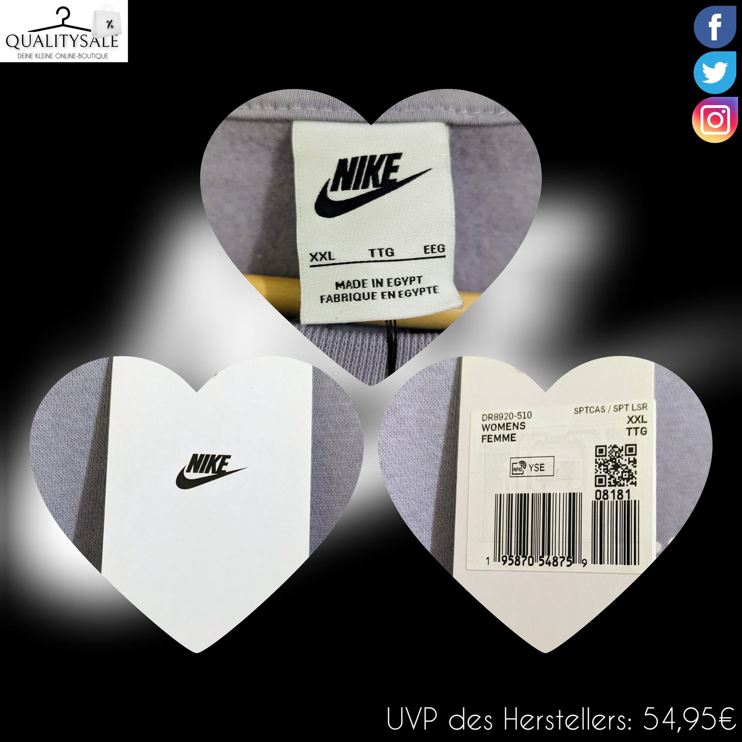 NIKE Damen Oversized Sweatshirt Gr. 52