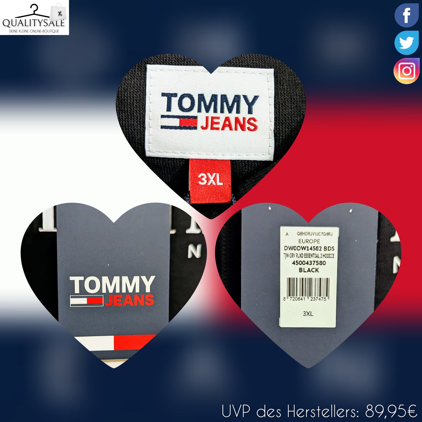 TOMMY JEANS Damen Hoodie Gr. 48, 50 oder 52