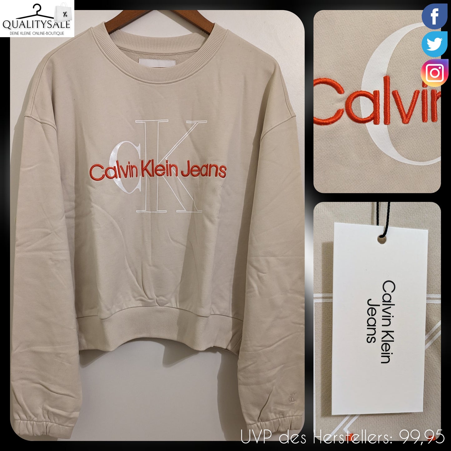 CALVIN KLEIN JEANS Damen Sweatshirt Gr. 48