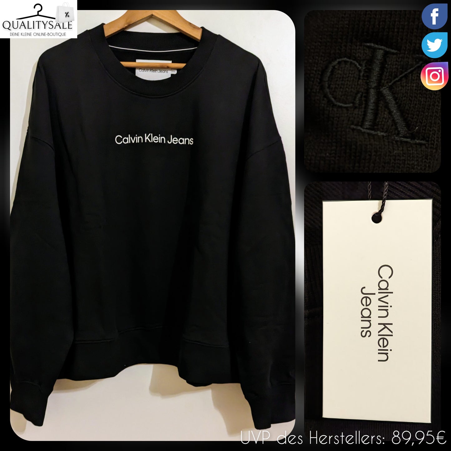 CALVIN KLEIN JEANS Herren Sweatshirt Gr. 48/50