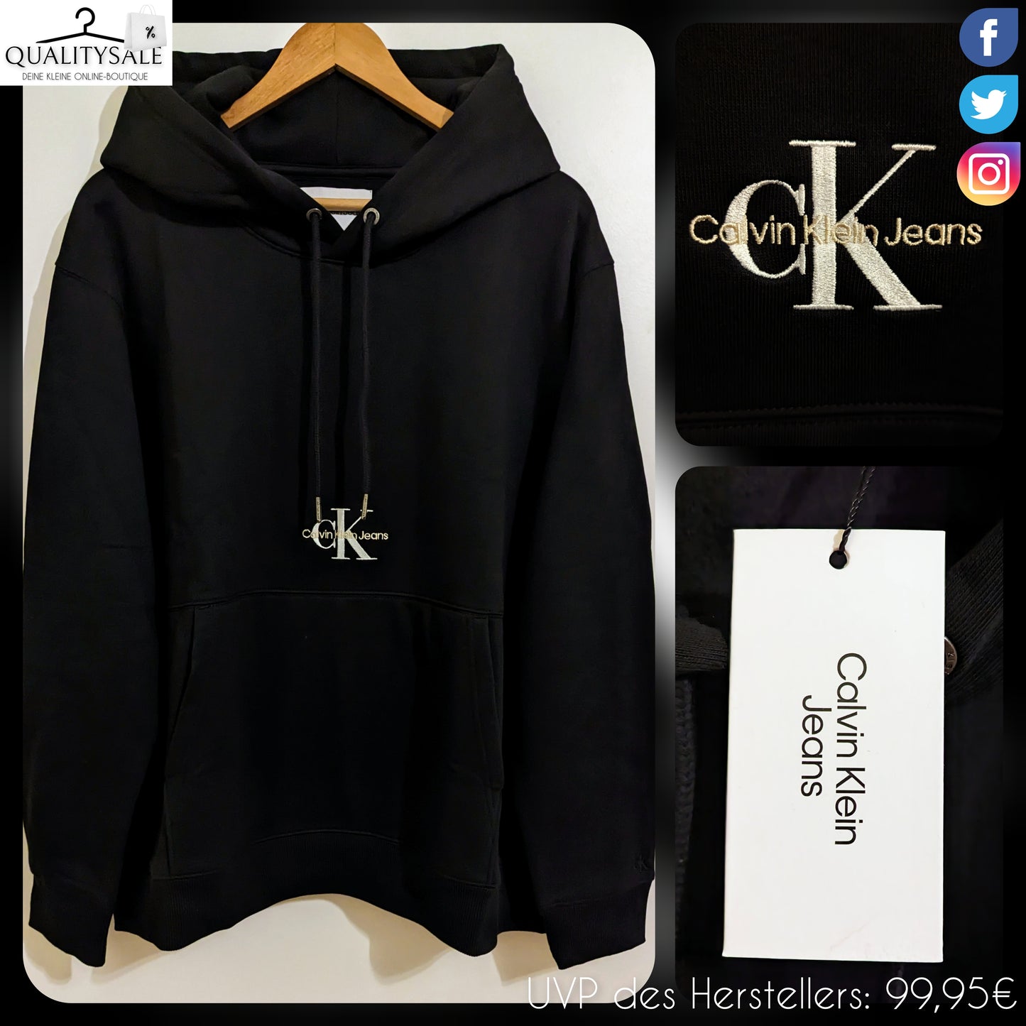 CALVIN KLEIN JEANS Damen Hoodie Gr. 50