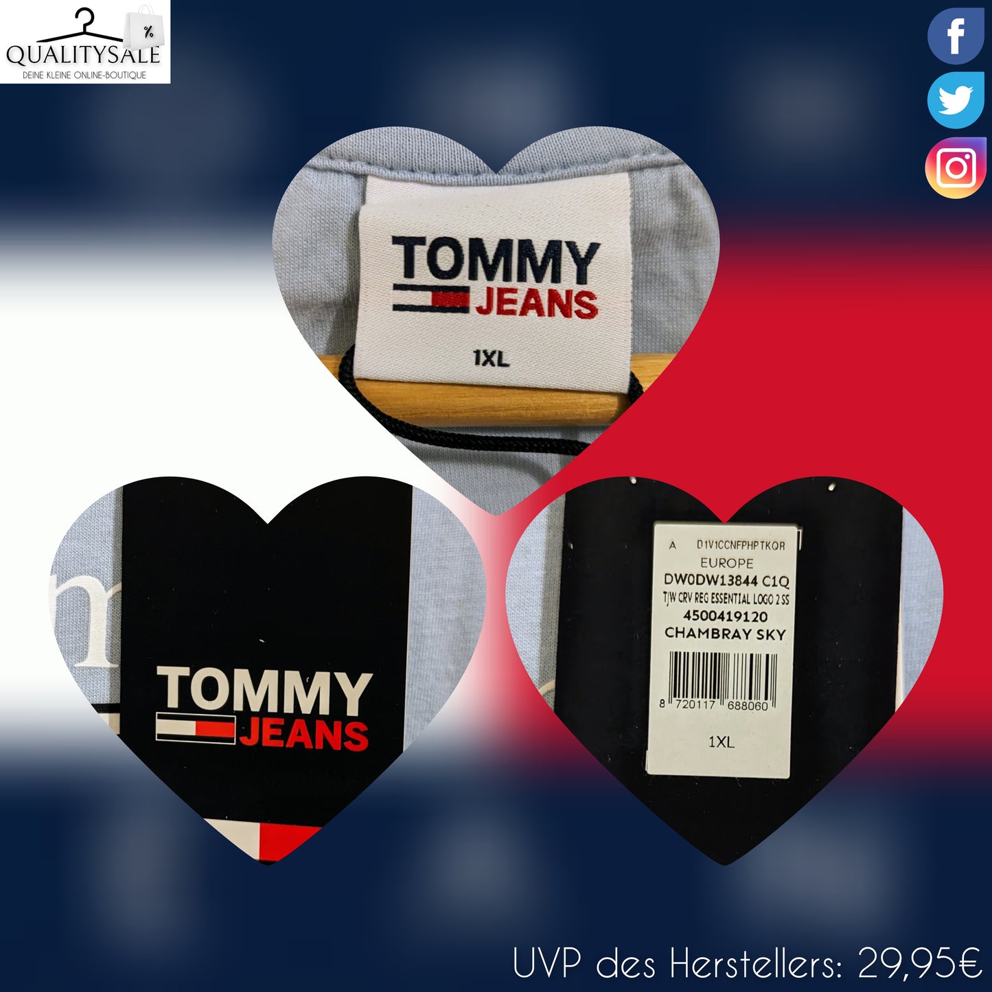 TOMMY JEANS Damen T-Shirt Gr. 44/46