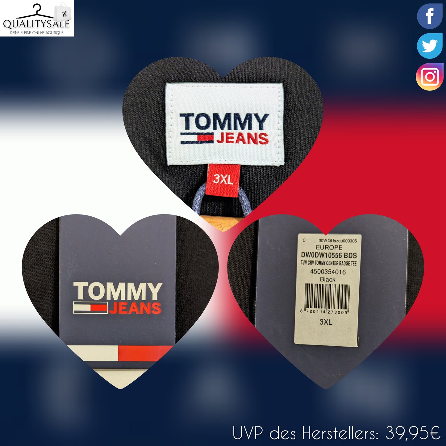 TOMMY JEANS Damen T-Shirt Gr. 48