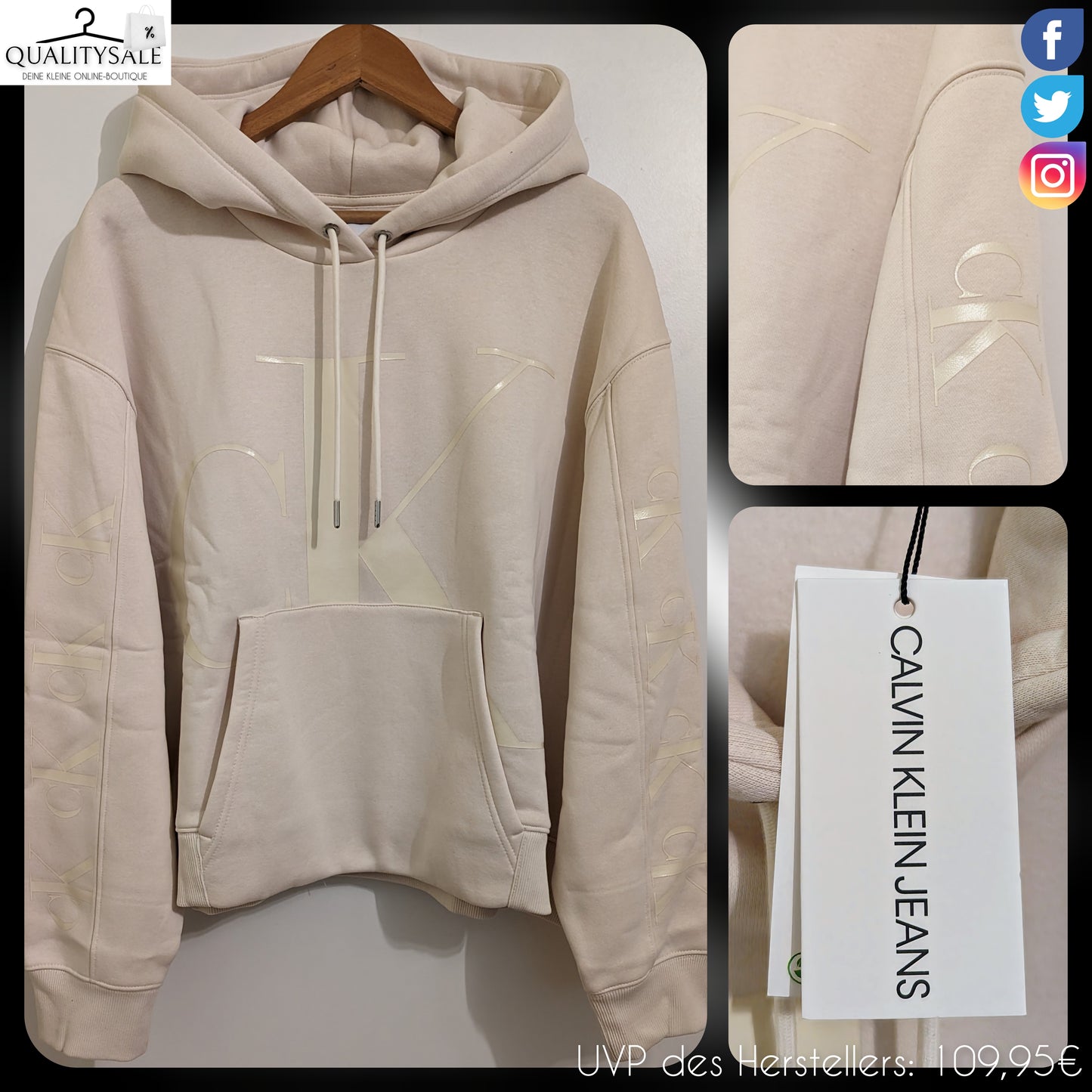 CALVIN KLEIN JEANS Damen Hoodie Gr. 50