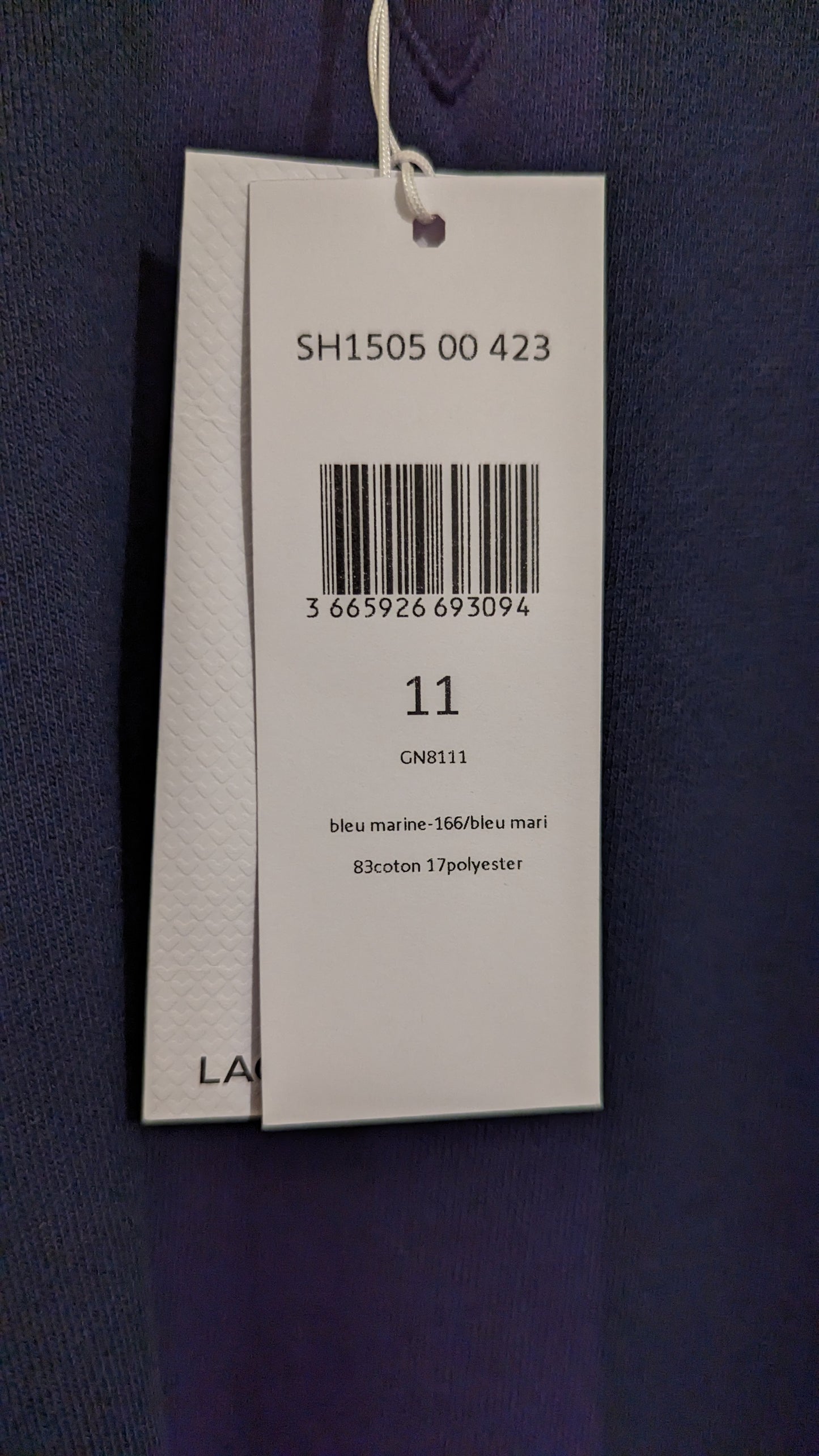 LACOSTE Herren Sweatshirt Gr. 6XL Plus Size