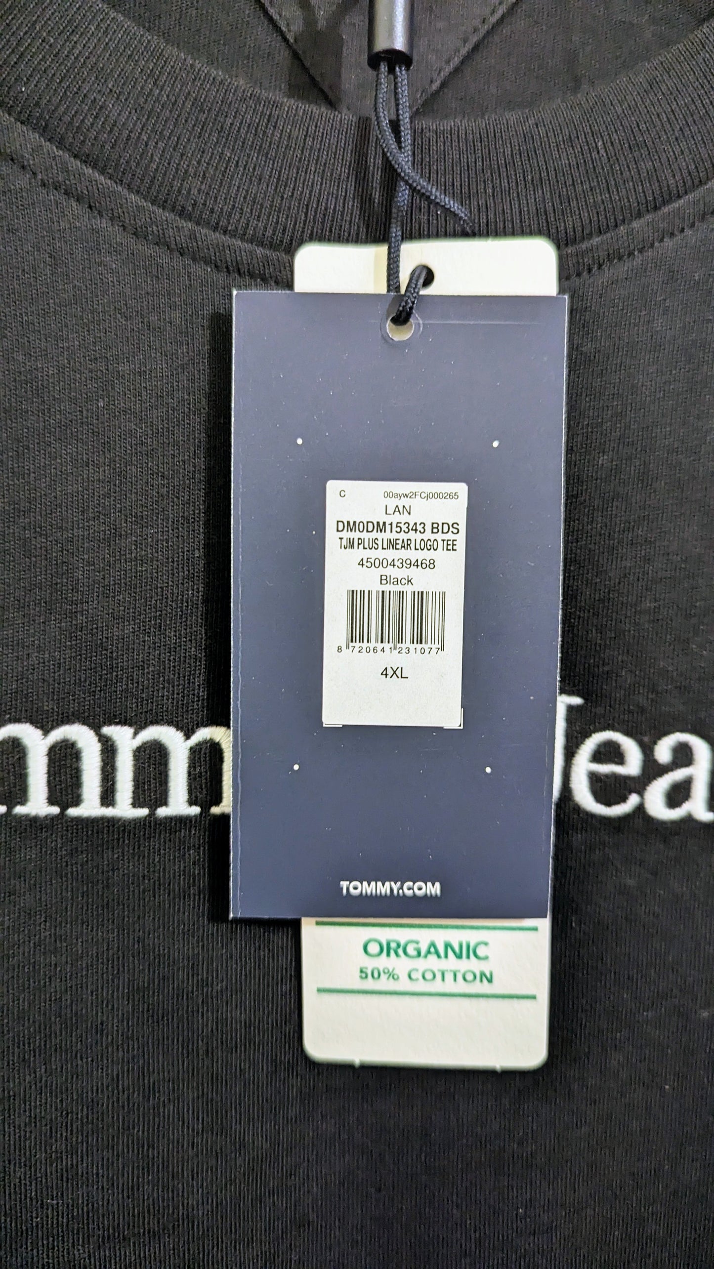 TOMMY JEANS Herren T-Shirt Gr. 4XL oder 5XL Plus Size