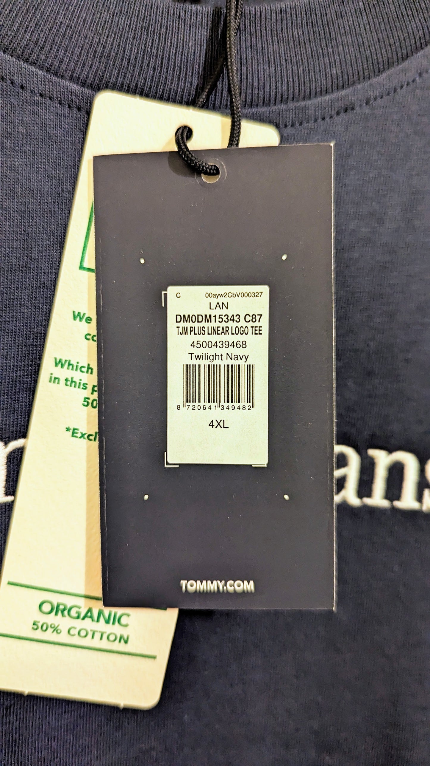 TOMMY JEANS Herren T-Shirt Gr. 3XL oder 5XL Plus Size