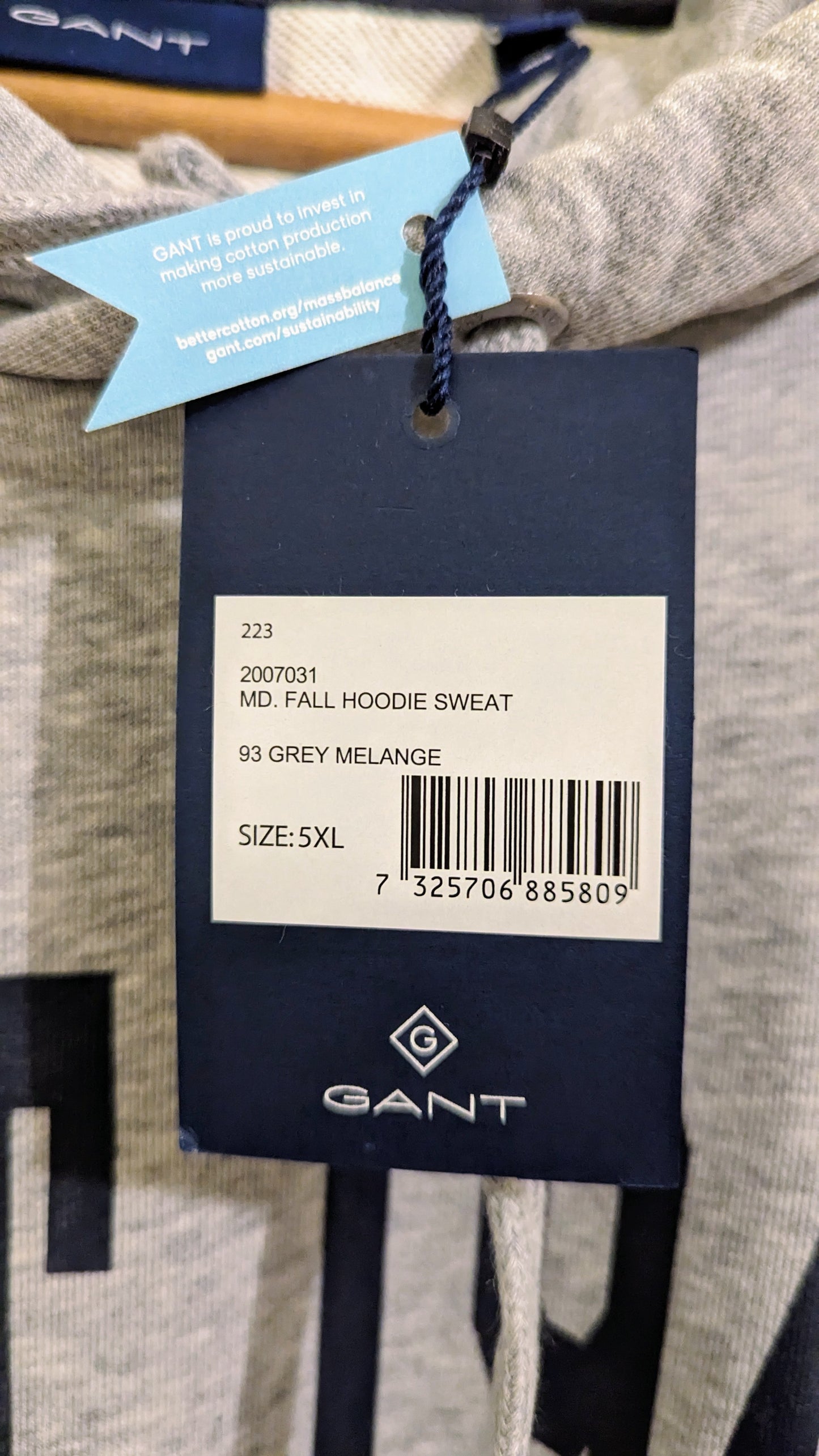 GANT Herren Hoodie Gr. 3XL oder 4XL Plus Size