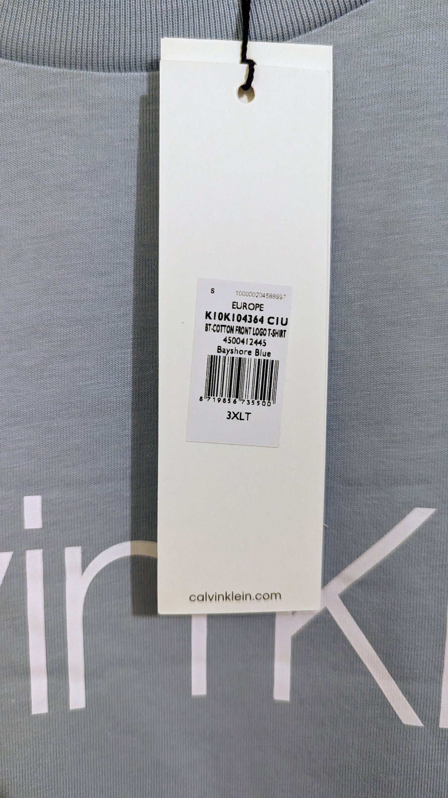 CALVIN KLEIN Herren T-Shirt Gr. 3XL Plus Size