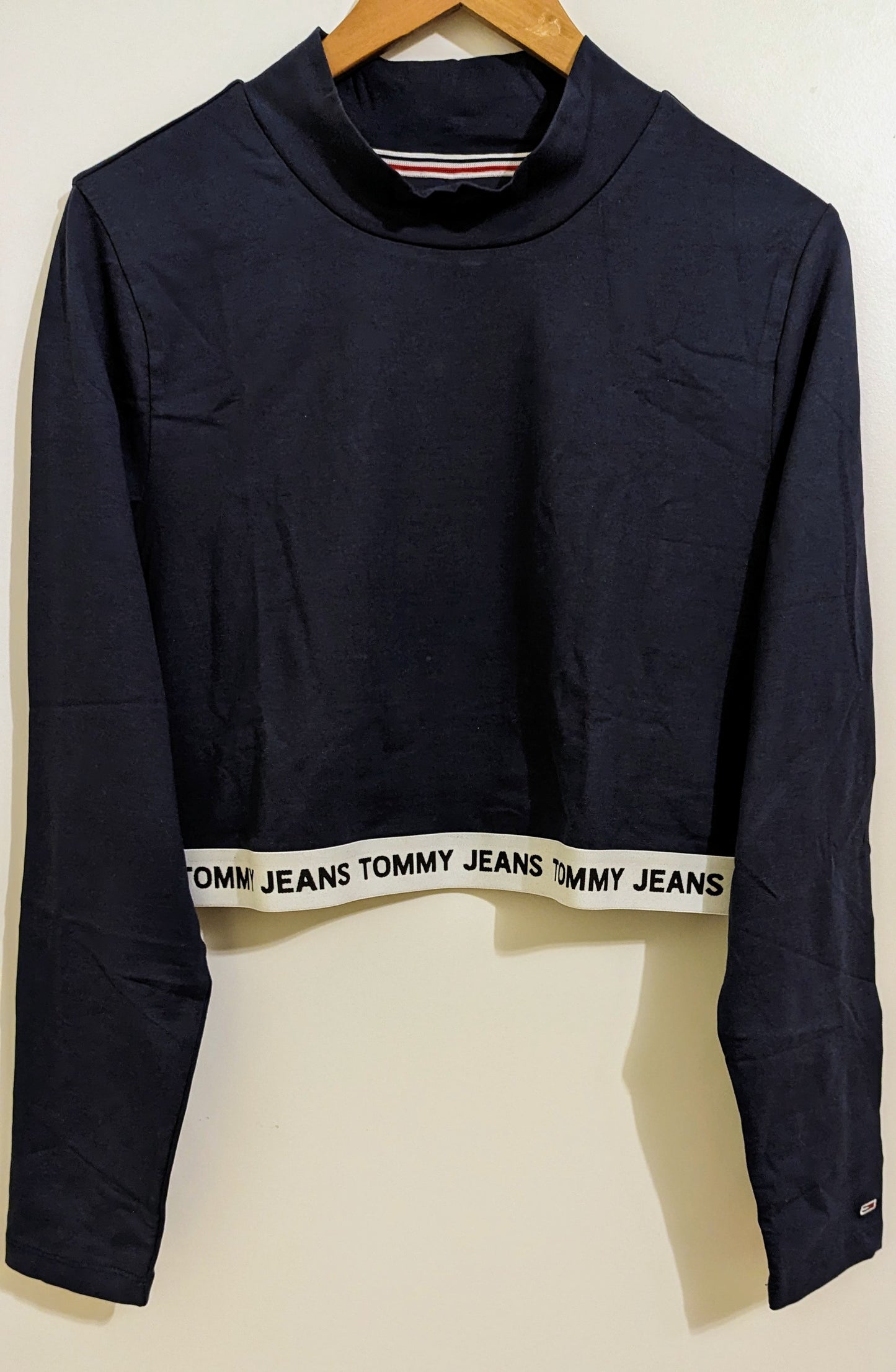 TOMMY JEANS Cropped Damen Langarmshirt Gr. 44/46